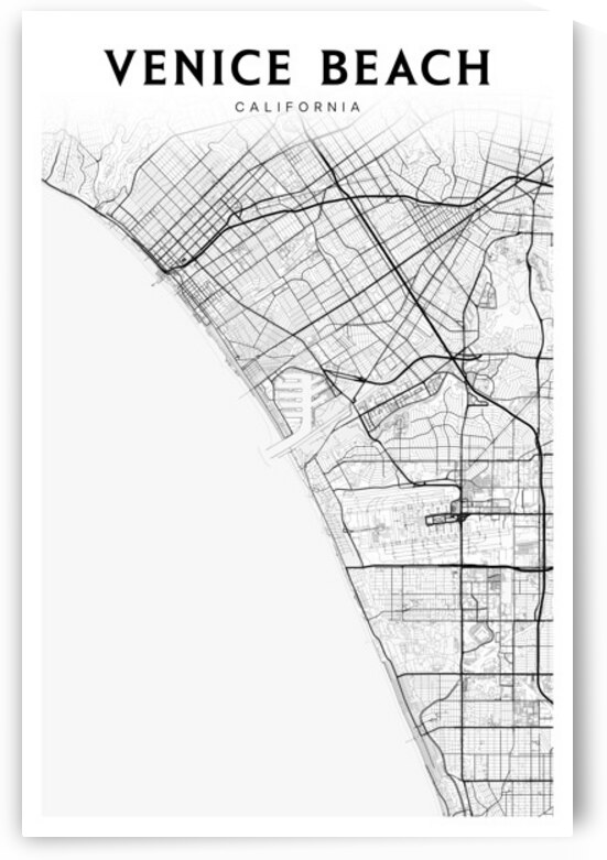 VeniceBeach portrait 2 3 by CityMapsArt
