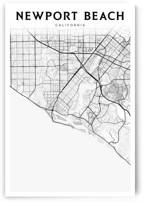 NewPortBeach portrait 2 3 by CityMapsArt