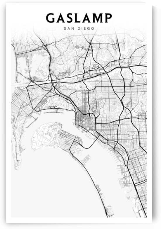 Gaslamp portrait 2 3 by CityMapsArt