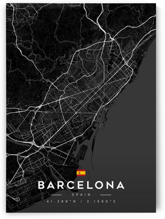 Barcelona 39x55Inches 6 by CityMapsArt