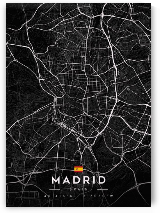 Madrid 39x55Inches 2 by CityMapsArt