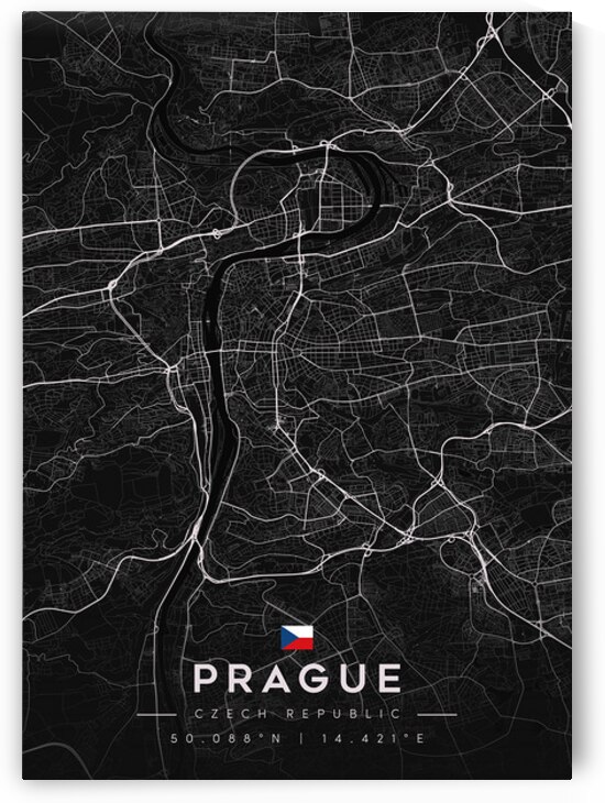 Prague 39x55Inches by CityMapsArt