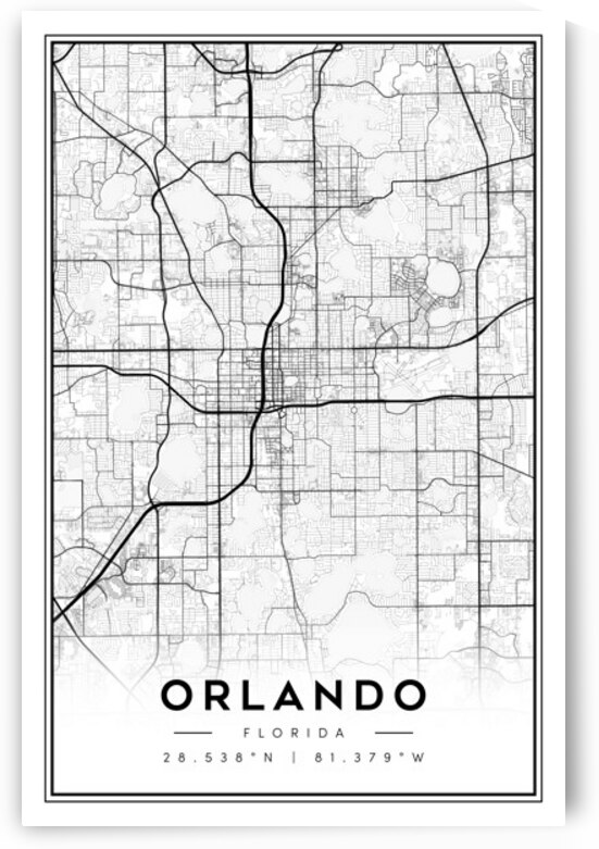 Orlando portrait 2 3 by CityMapsArt