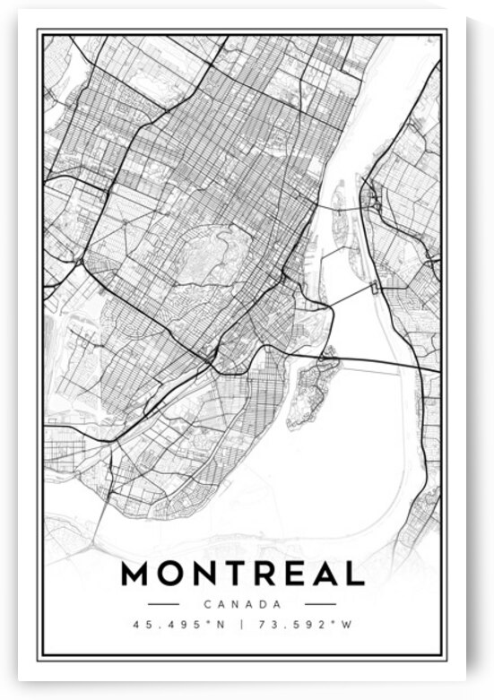 Montreal portrait 2 3 by CityMapsArt