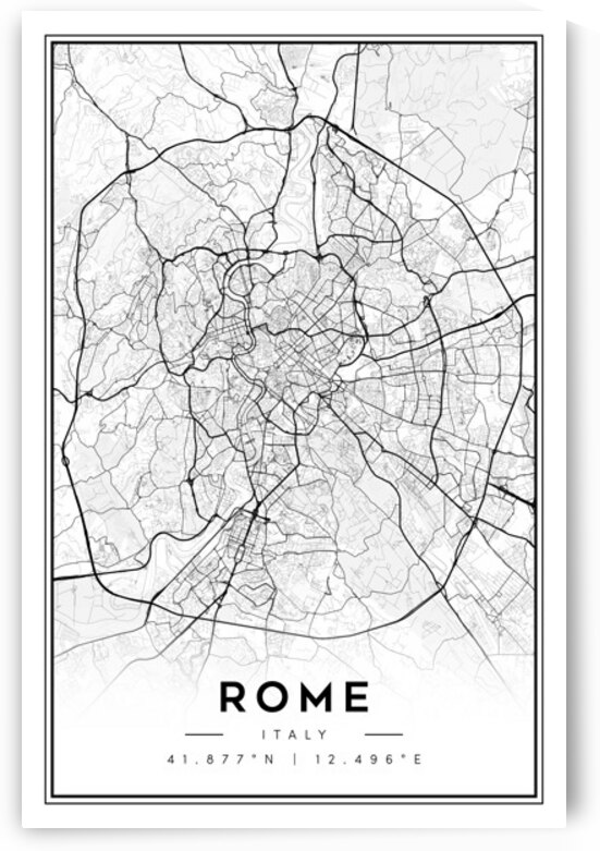 Rome portrait 2 3 by CityMapsArt