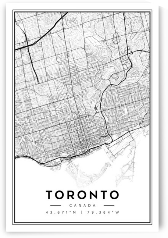 Toronto portrait 2 3 by CityMapsArt