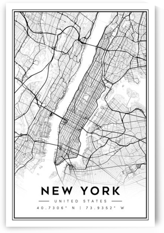 NewYork portrait 2 3 by CityMapsArt
