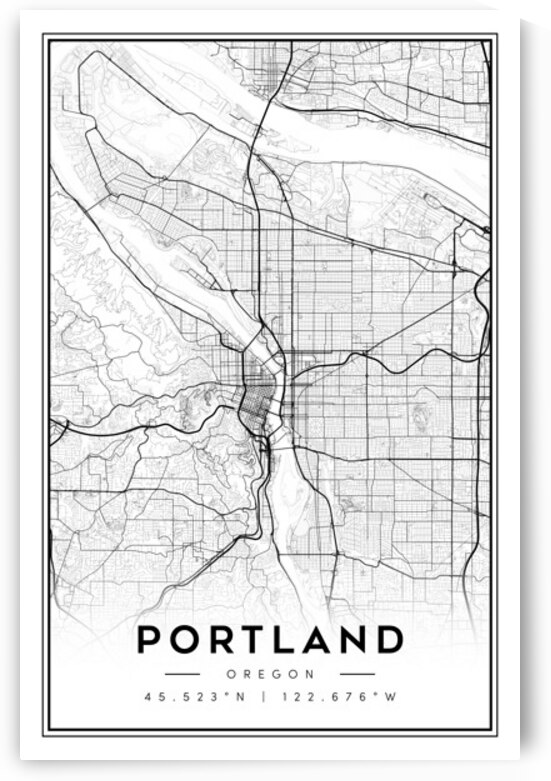 Portland portrait 2 3 by CityMapsArt