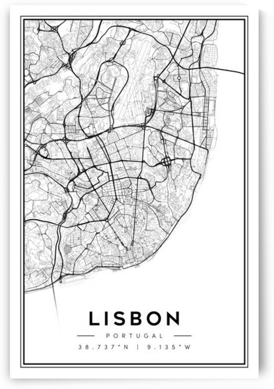 Lisbon portrait 2 3 by CityMapsArt