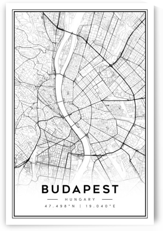 Budapest portrait 2 3 by CityMapsArt