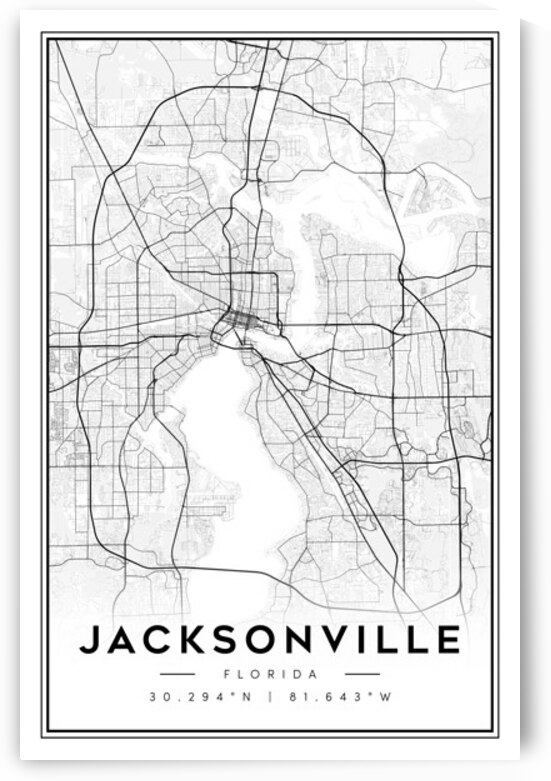 Jacksonville portrait 2 3 by CityMapsArt
