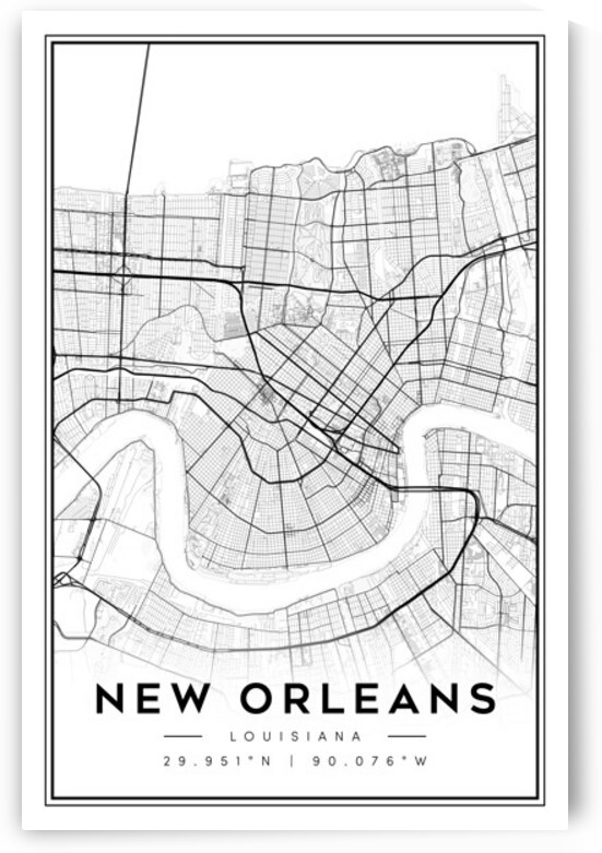 NewOrleans portrait 2 3 by CityMapsArt
