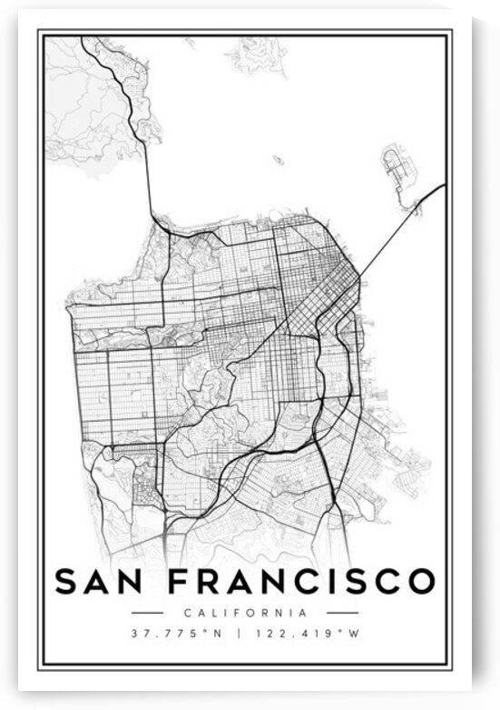 SanFrancisco portrait 2 3 by CityMapsArt