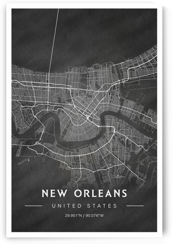 portrait 2 3 new orleans by CityMapsArt