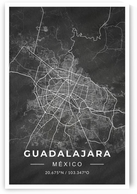 portrait 2 3 Guadalajara by CityMapsArt