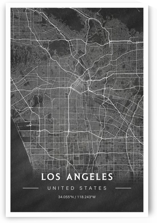 portrait 2 3 los angeles by CityMapsArt