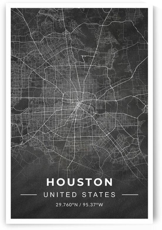 portrait 2 3 Houston by CityMapsArt