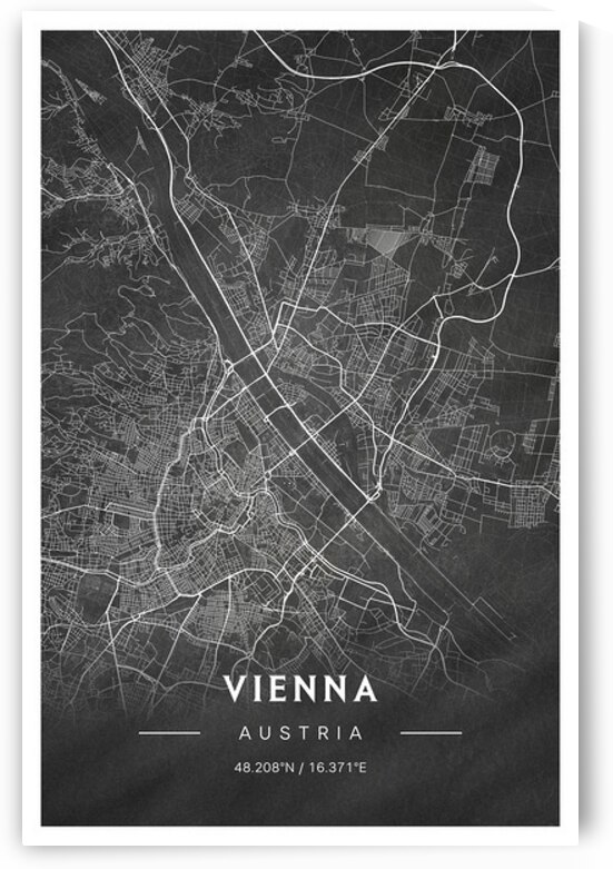 portrait 2 3 Vienna by CityMapsArt