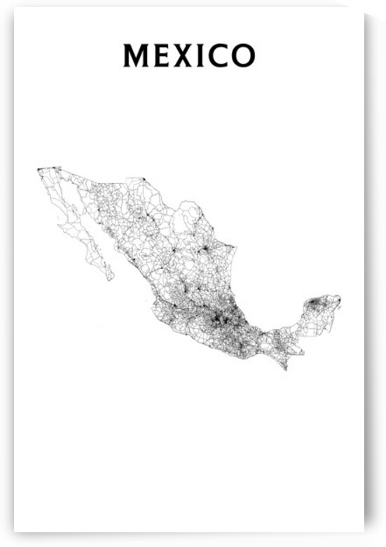 portrait 2 3 mexico by CityMapsArt