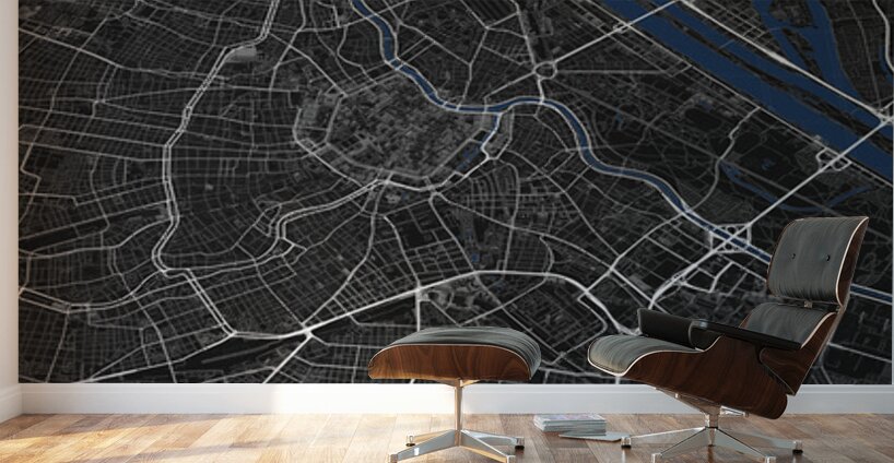Vienna Austria City Map Metal Prints Wall Murals