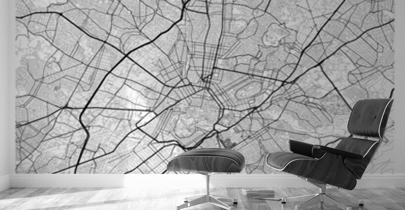 Athens Minimalist Map Art Print Wall Murals