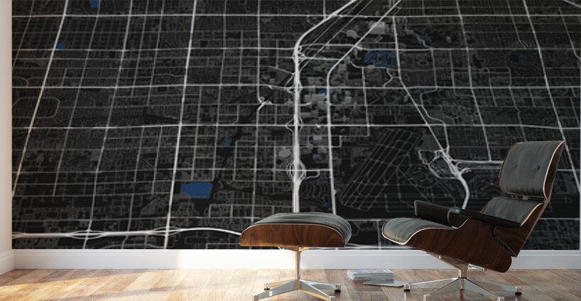 Las Vegas Nevada City Map Wall Murals