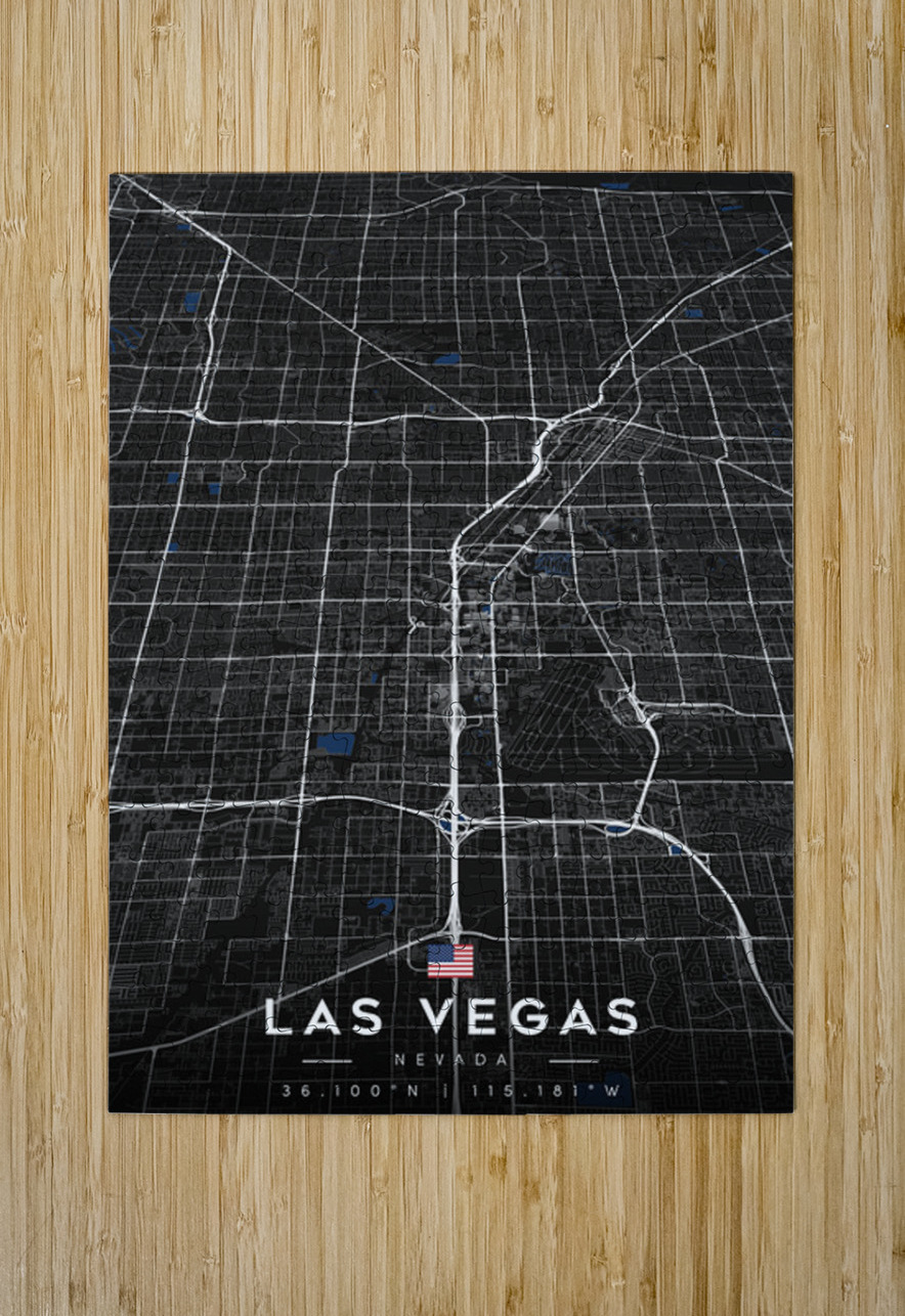 Las Vegas Nevada City Map CityMapsArt Puzzle printing