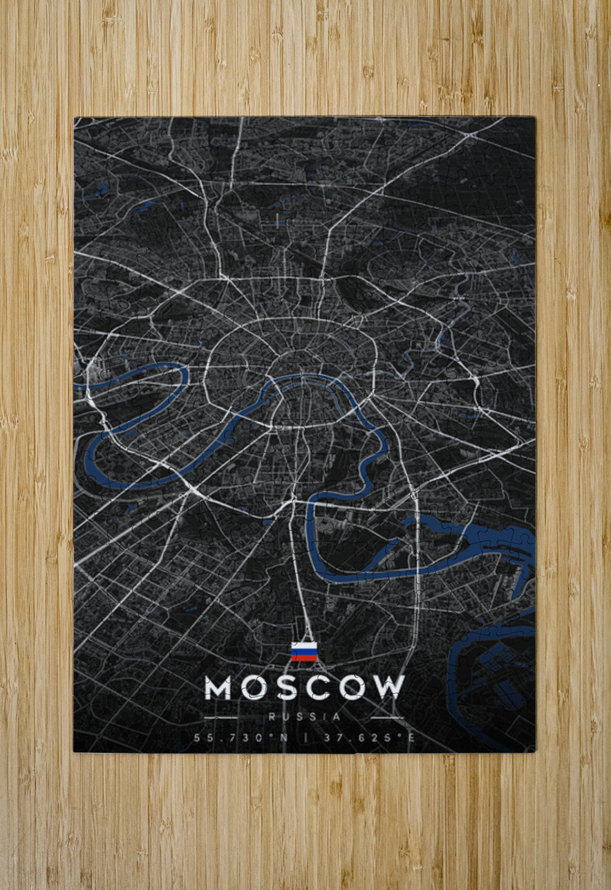 Moscow Russia City Map Art CityMapsArt Puzzle printing