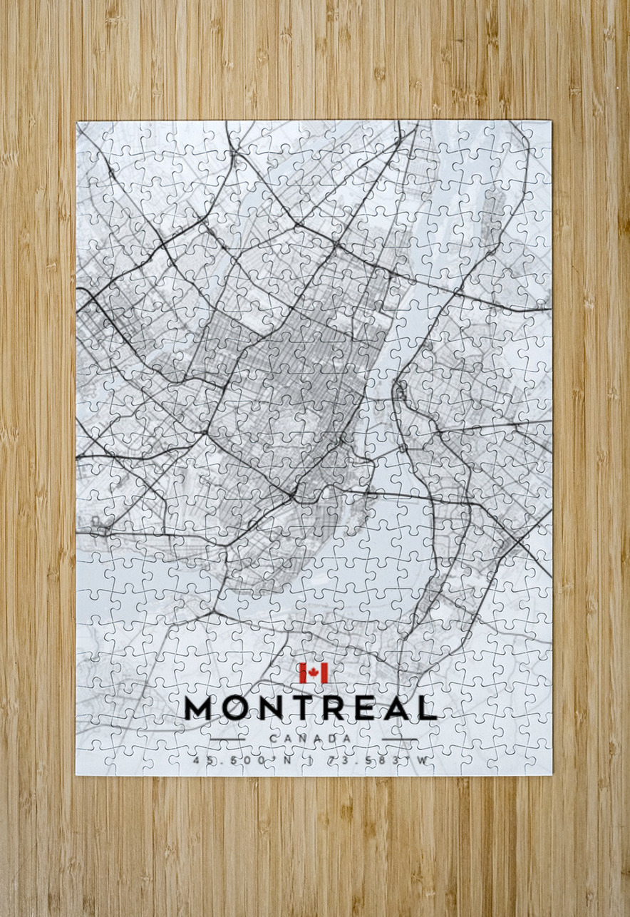 Montreal Light Edition | City Map Art Print CityMapsArt Puzzle printing