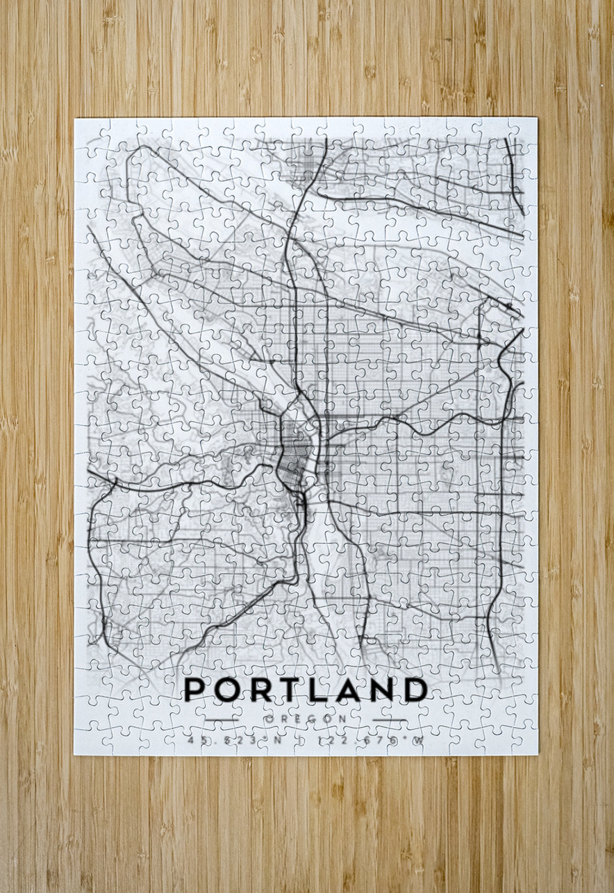 Portland portrait A Series CityMapsArt Puzzle printing