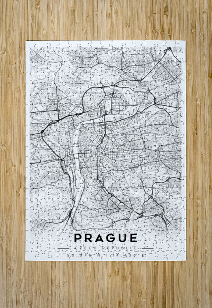 Prague portrait A Series CityMapsArt Puzzle printing