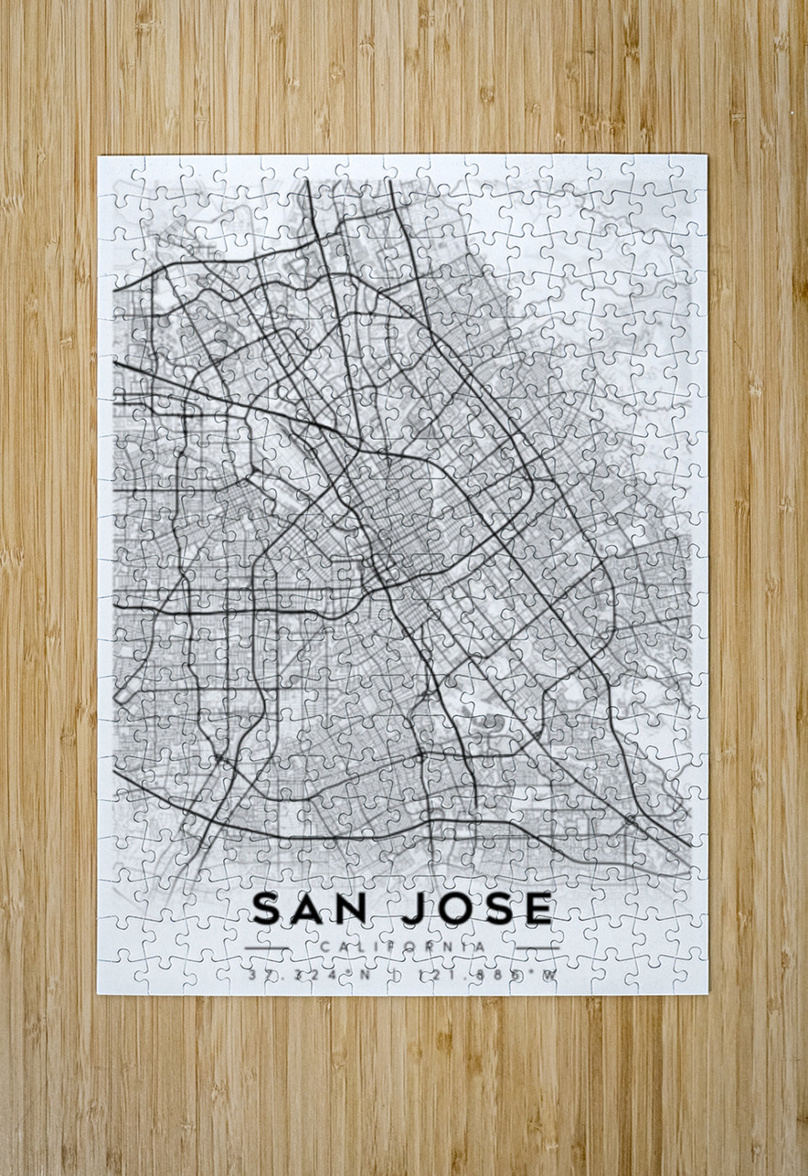SanJose portrait A Series CityMapsArt Puzzle printing