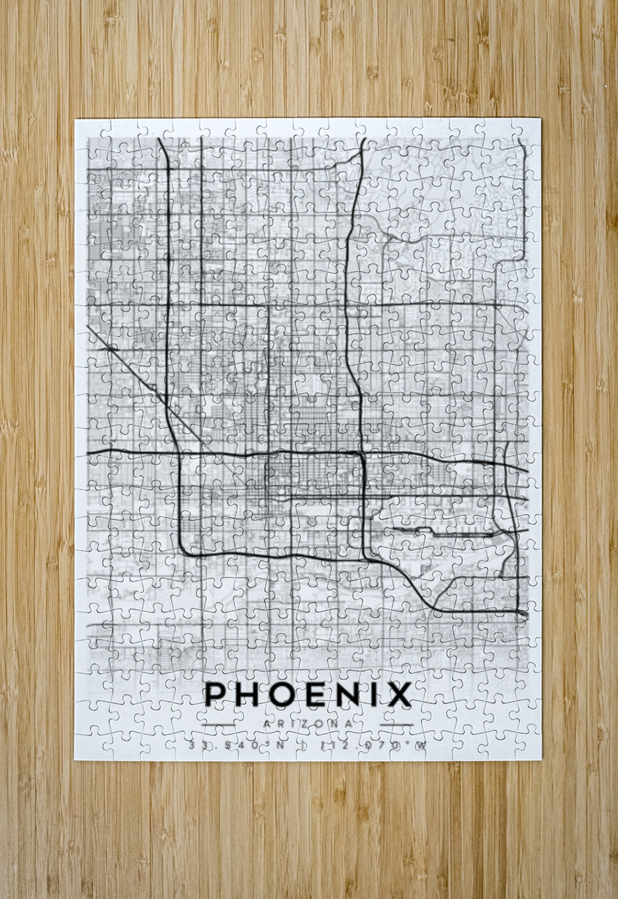 Phoenix portrait A Series CityMapsArt Puzzle printing
