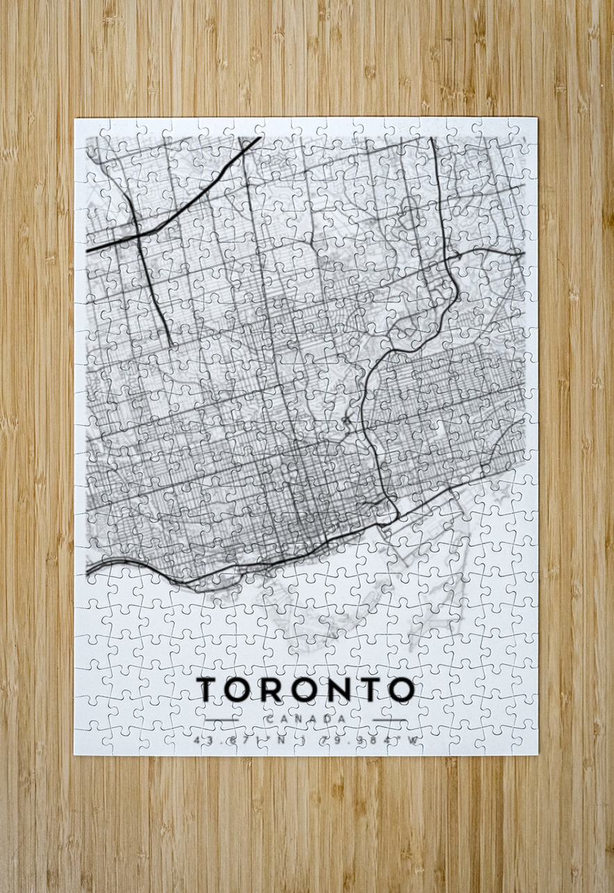 Toronto portrait A Series CityMapsArt Puzzle printing