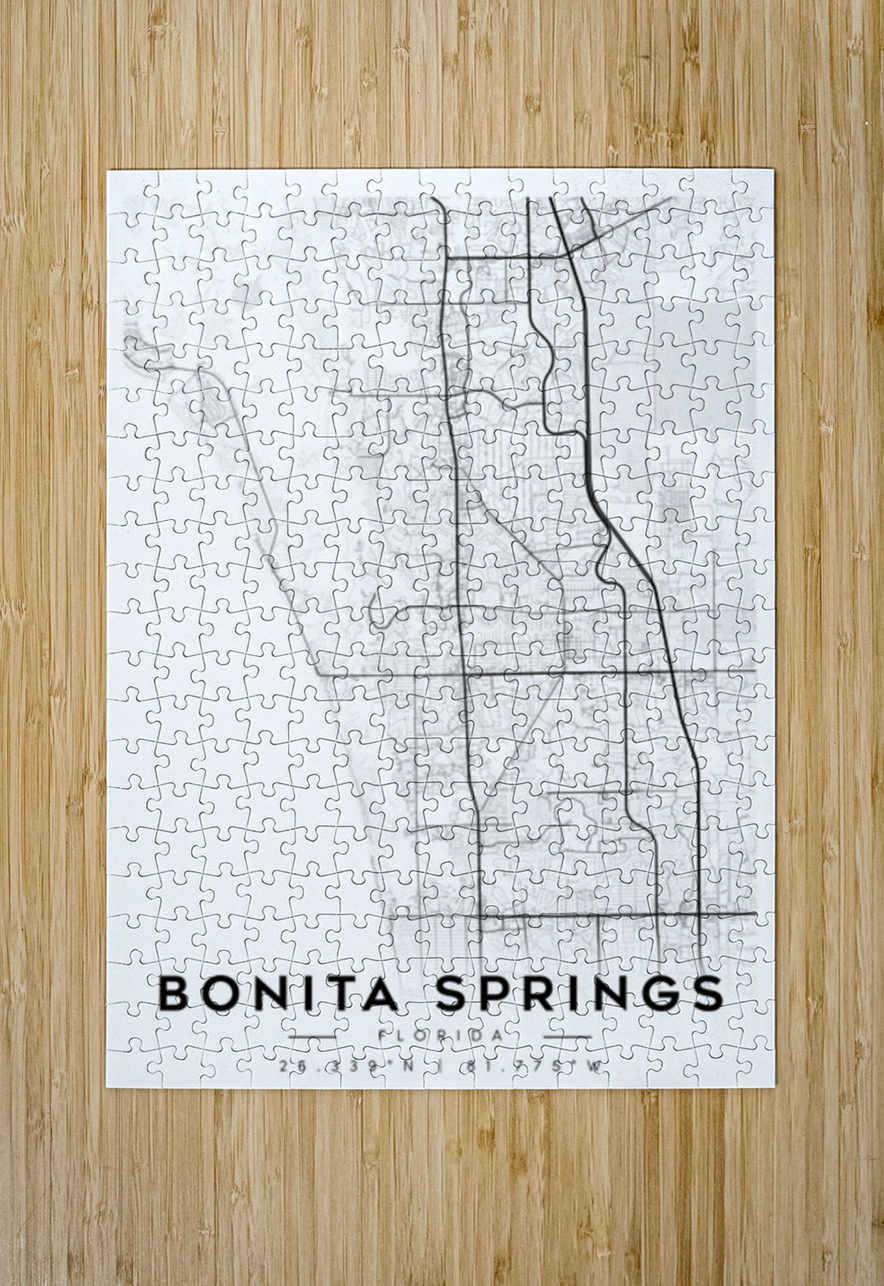 BonitaSprings portrait A Series CityMapsArt Puzzle printing