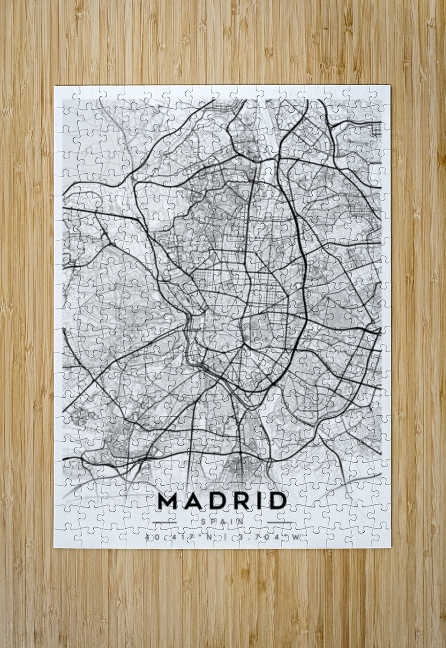 Madrid portrait A Series CityMapsArt Puzzle printing