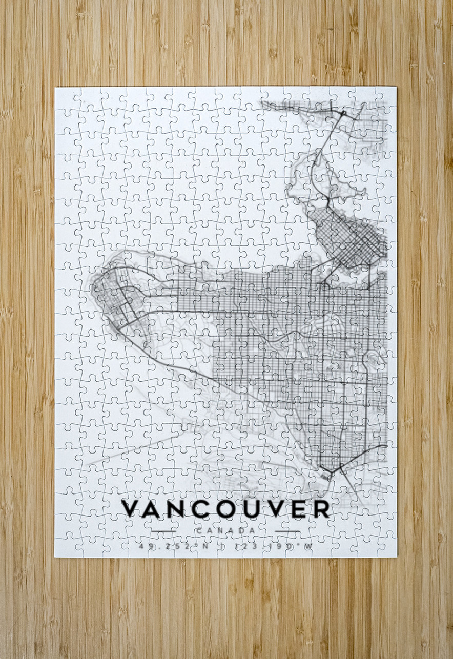 Vancouver portrait A Series CityMapsArt Puzzle printing