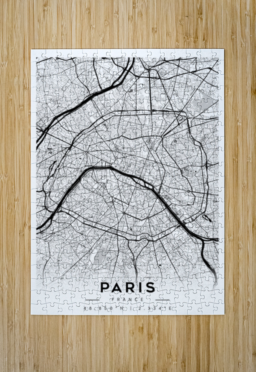 Paris portrait A Series CityMapsArt Puzzle printing