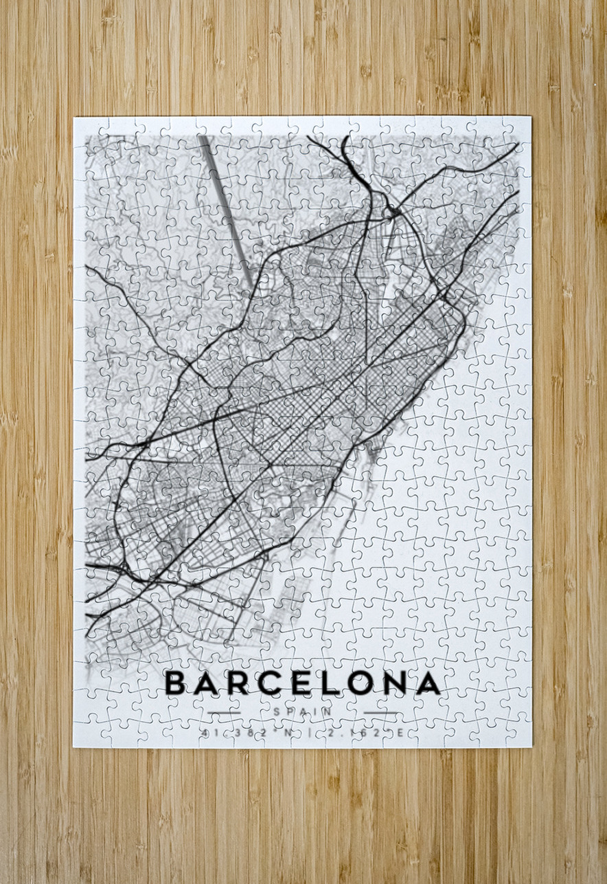 Barcelona portrait A Series CityMapsArt Puzzle printing