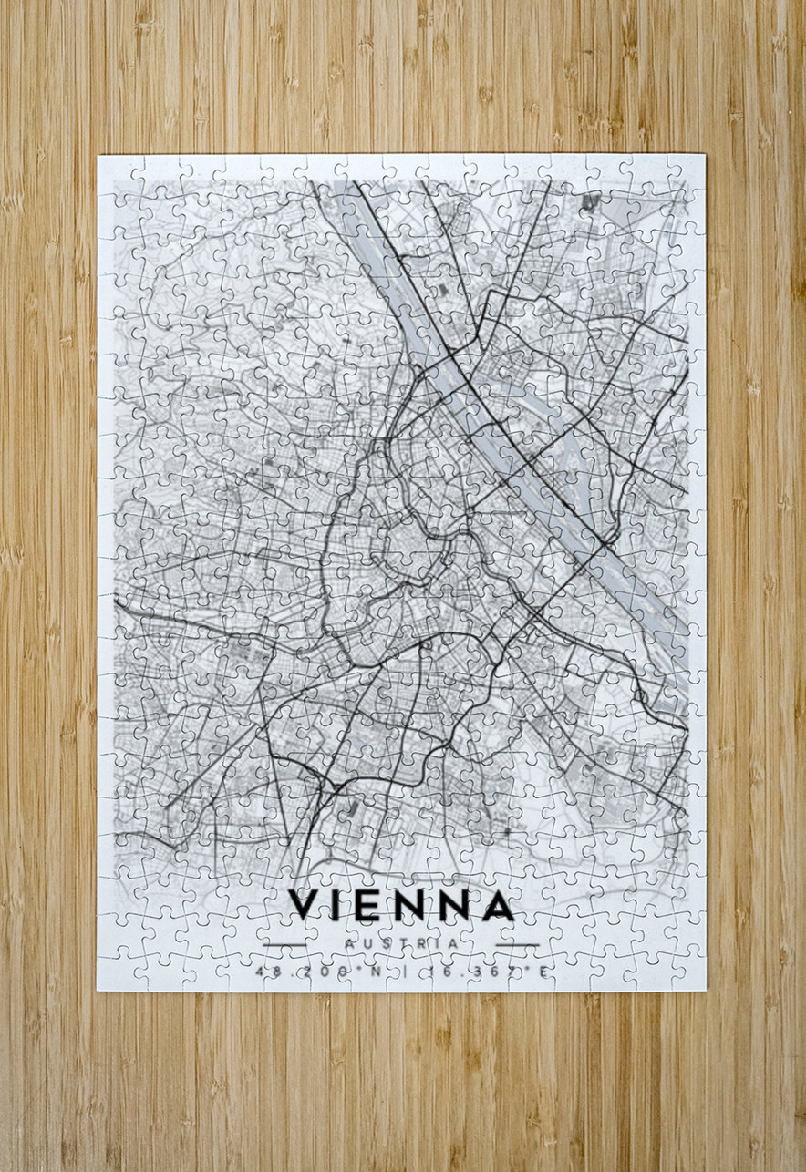 Vienna portrait A Series CityMapsArt Puzzle printing