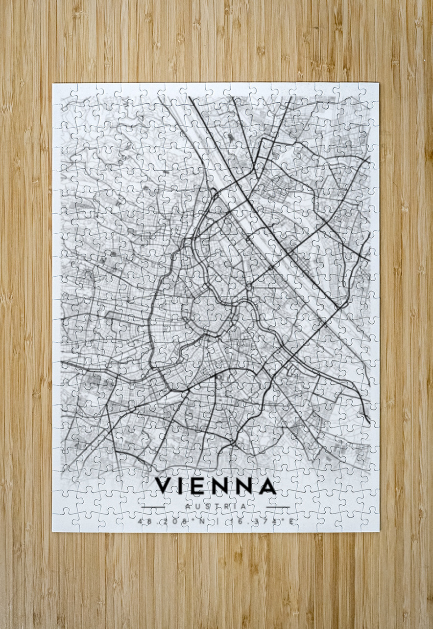 Vienna portrait A Series CityMapsArt Puzzle printing