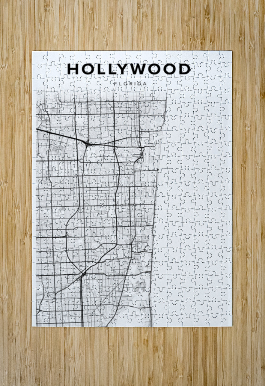 Hollywood portrait 2 3 CityMapsArt Puzzle printing