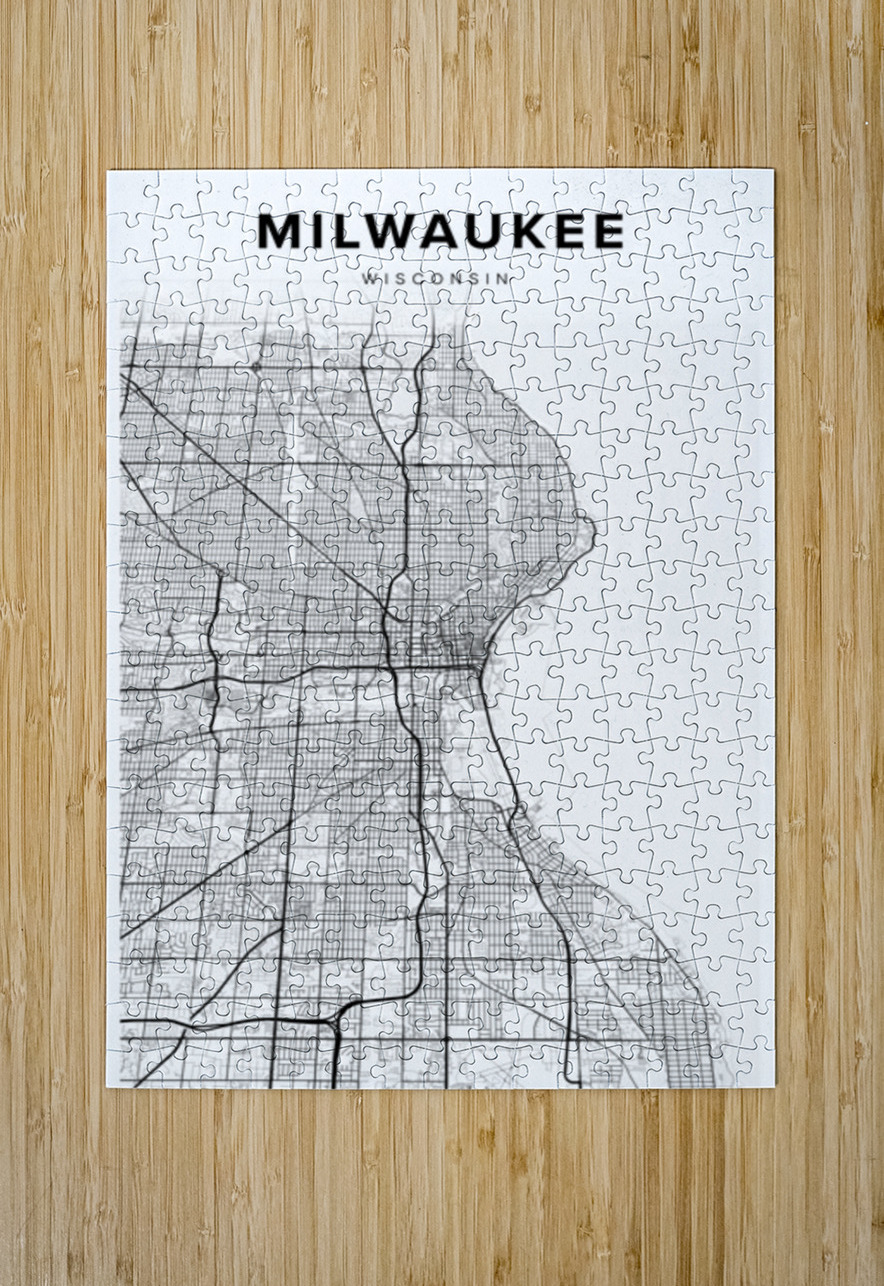 Milwaukee portrait 2 3 CityMapsArt Puzzle printing