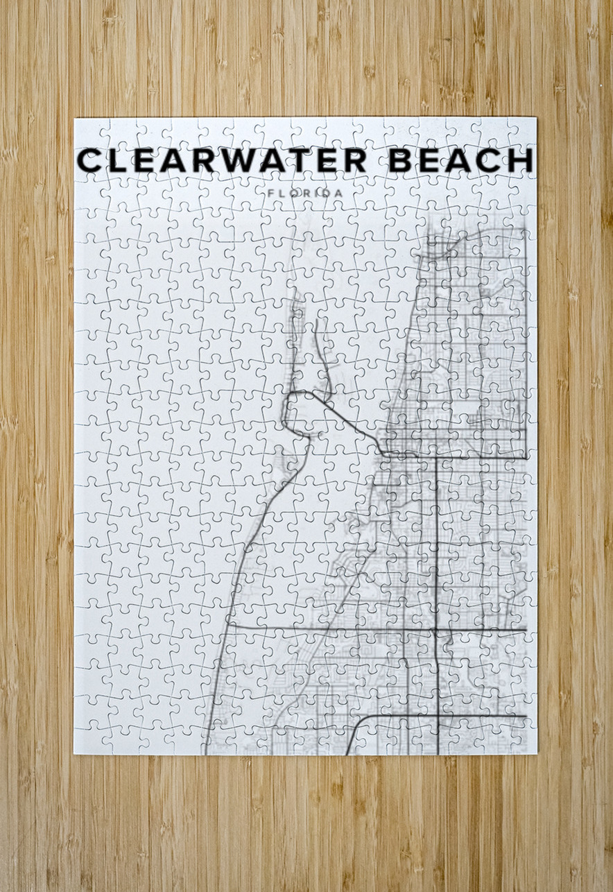 ClearwaterBeach portrait 2 3 CityMapsArt Puzzle printing