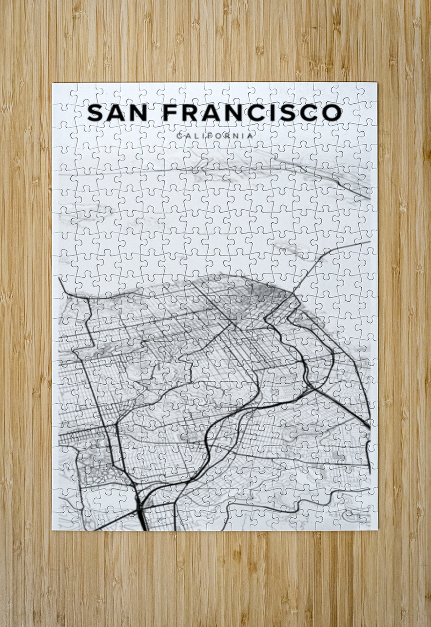SanFrancisco portrait 2 3 CityMapsArt Puzzle printing