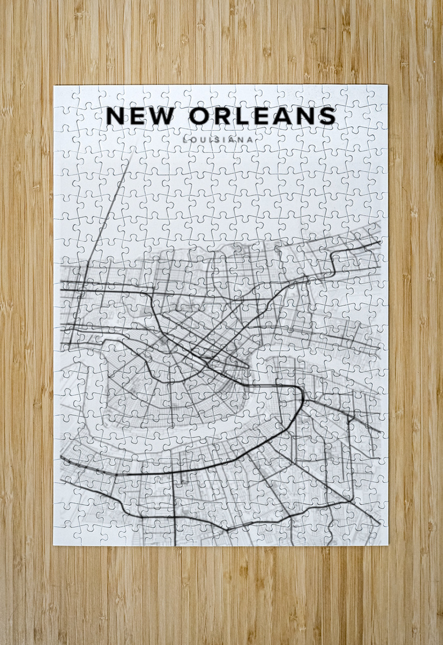 NewOrleans portrait 2 3 CityMapsArt Puzzle printing