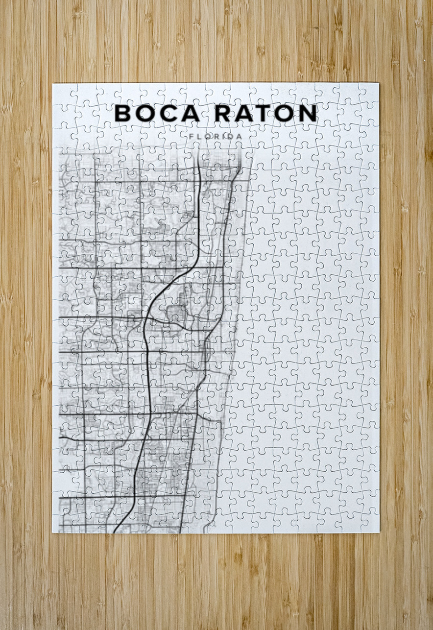 BocaRaton portrait 2 3 CityMapsArt Puzzle printing
