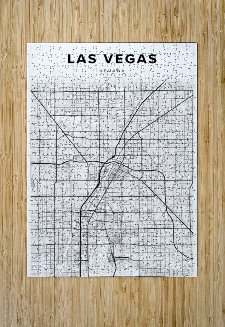 LasVegas portrait 2 3 CityMapsArt Puzzle printing