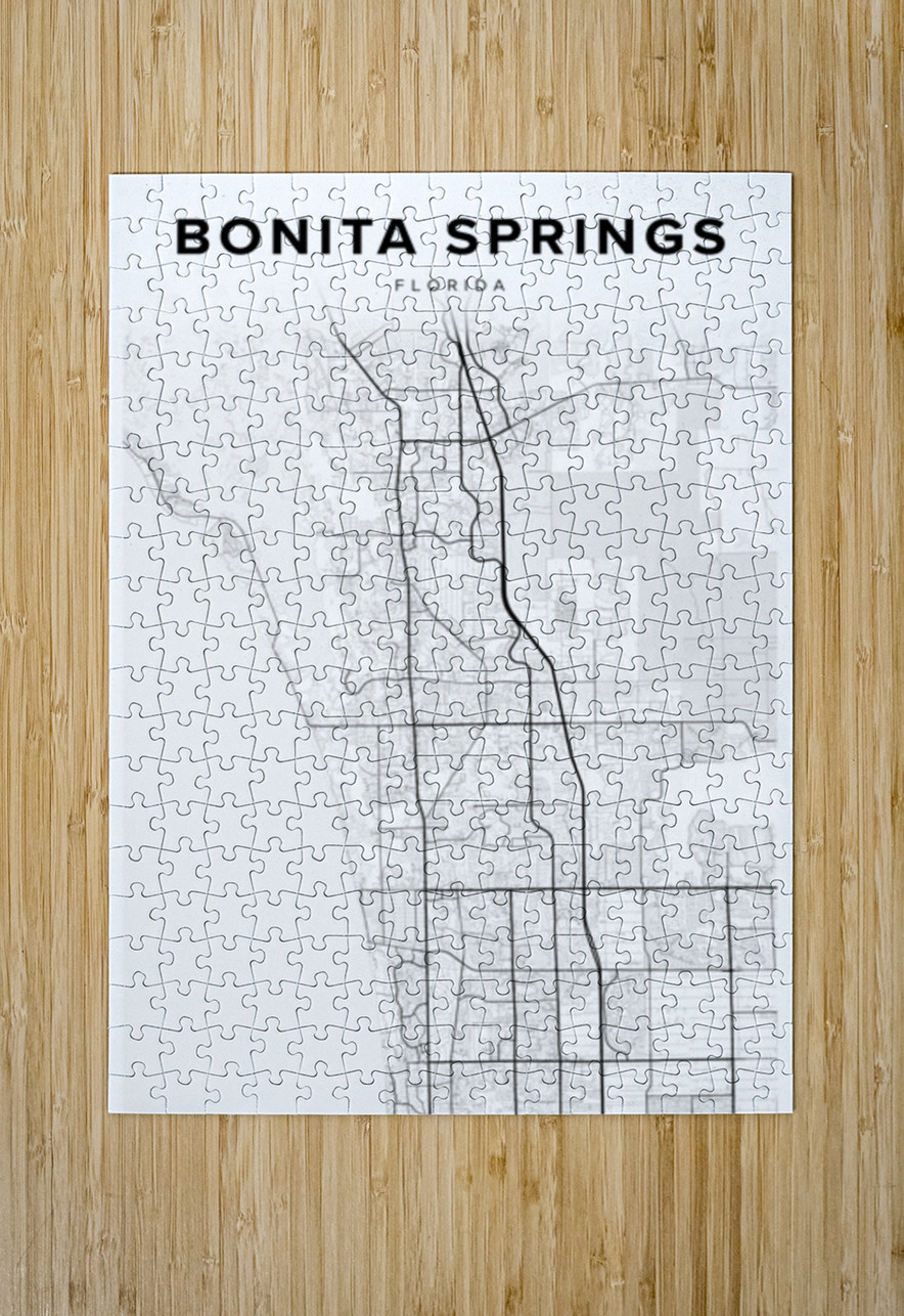 BonitaSprings portrait 2 3 CityMapsArt Puzzle printing