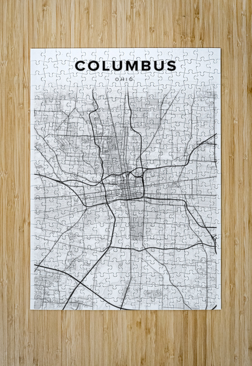 Columbus portrait 2 3 CityMapsArt Puzzle printing